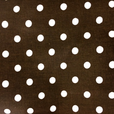 8mm Cotton Poplin Polkadot Brown